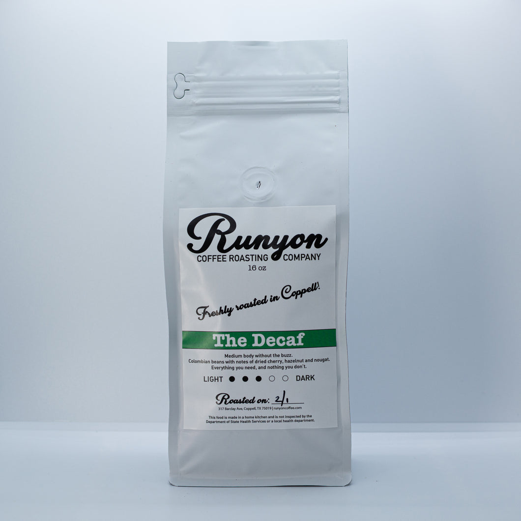 Runyon Coffee - 16 oz. The Decaf