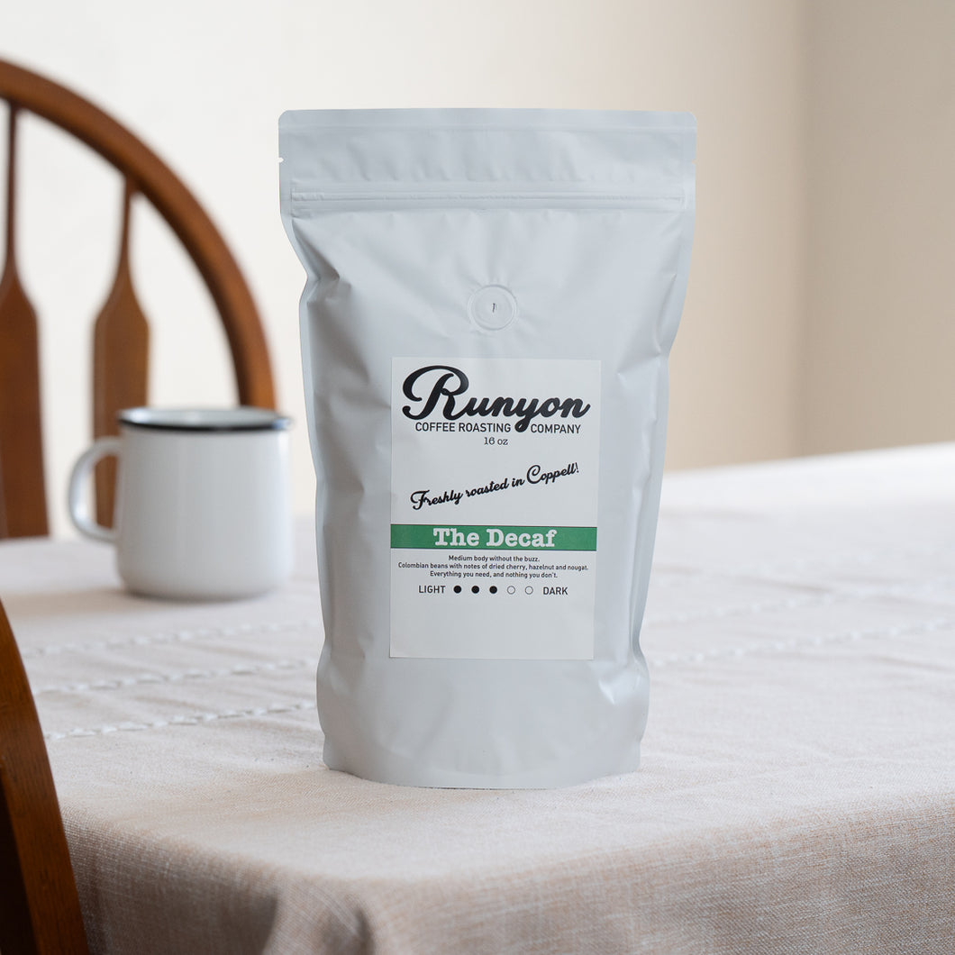 Runyon Coffee 16 oz. The Decaf